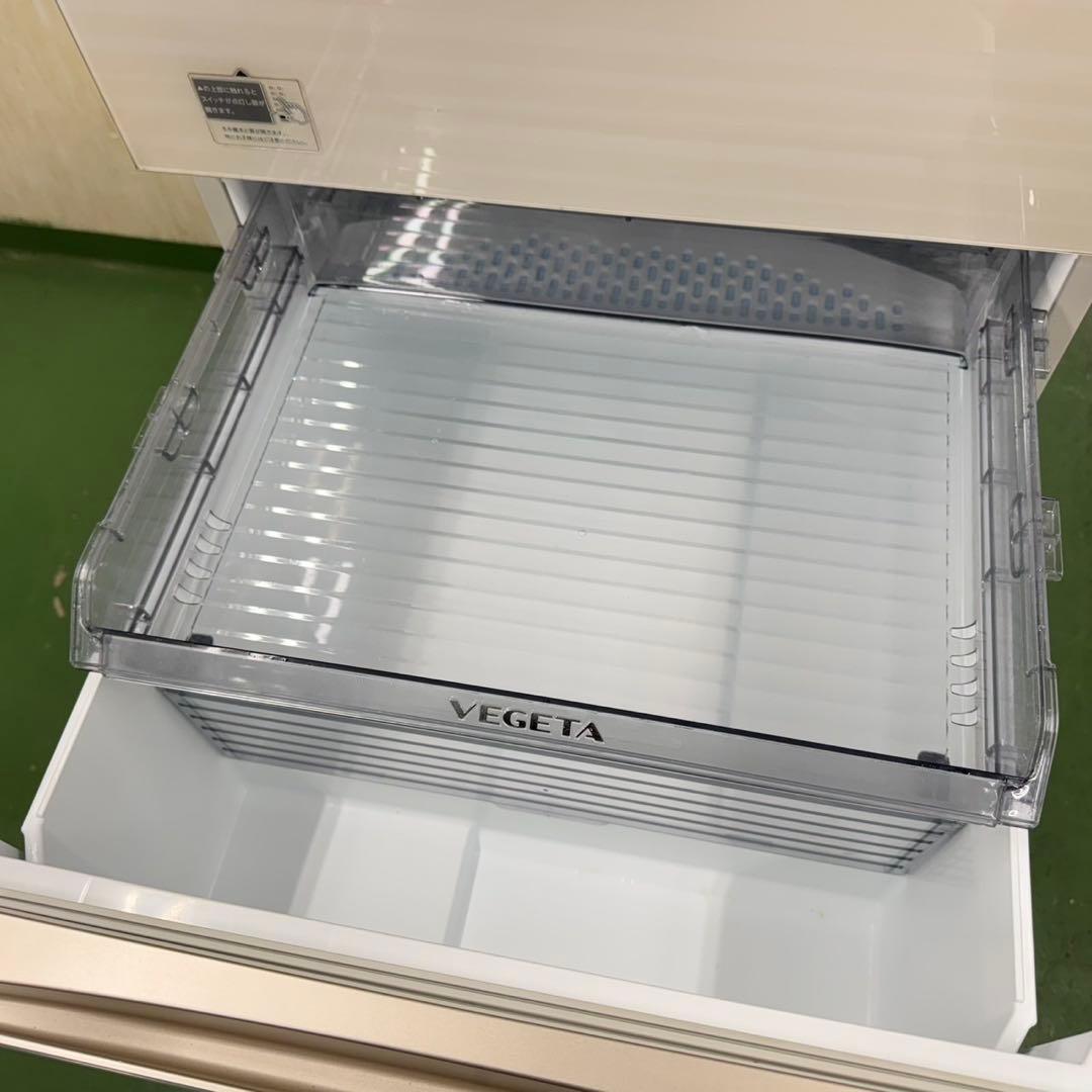 655 東芝大型冷蔵庫　400L強　小型　右開き　ガラスパネル　自動製氷　5ドア