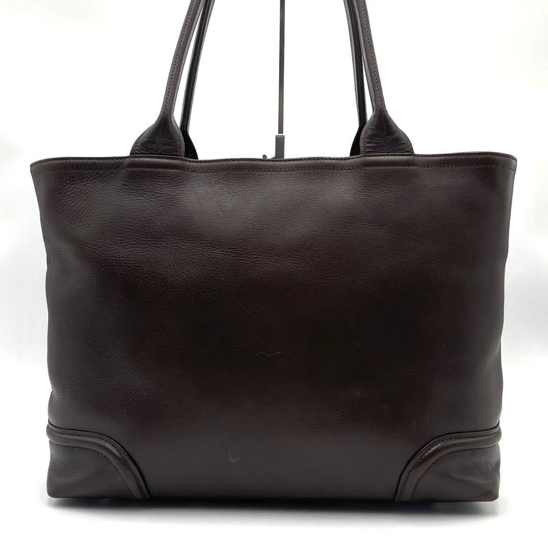 美品● ファイブウッズ トートバッグ ビジネスバッグ A4収納 ブラウン レザー