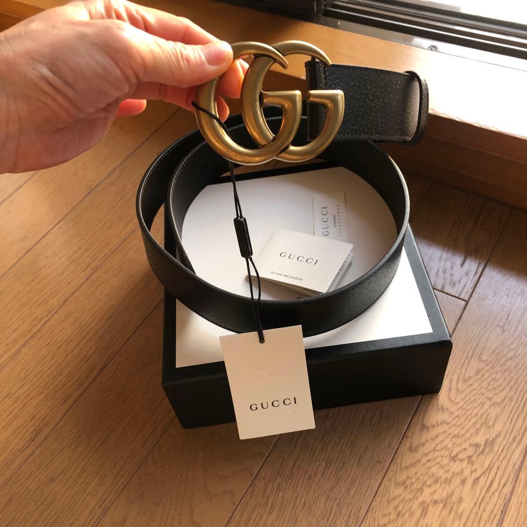 GUCCI 茶色レザーベルト 幅約4cm 11様こ専用です。