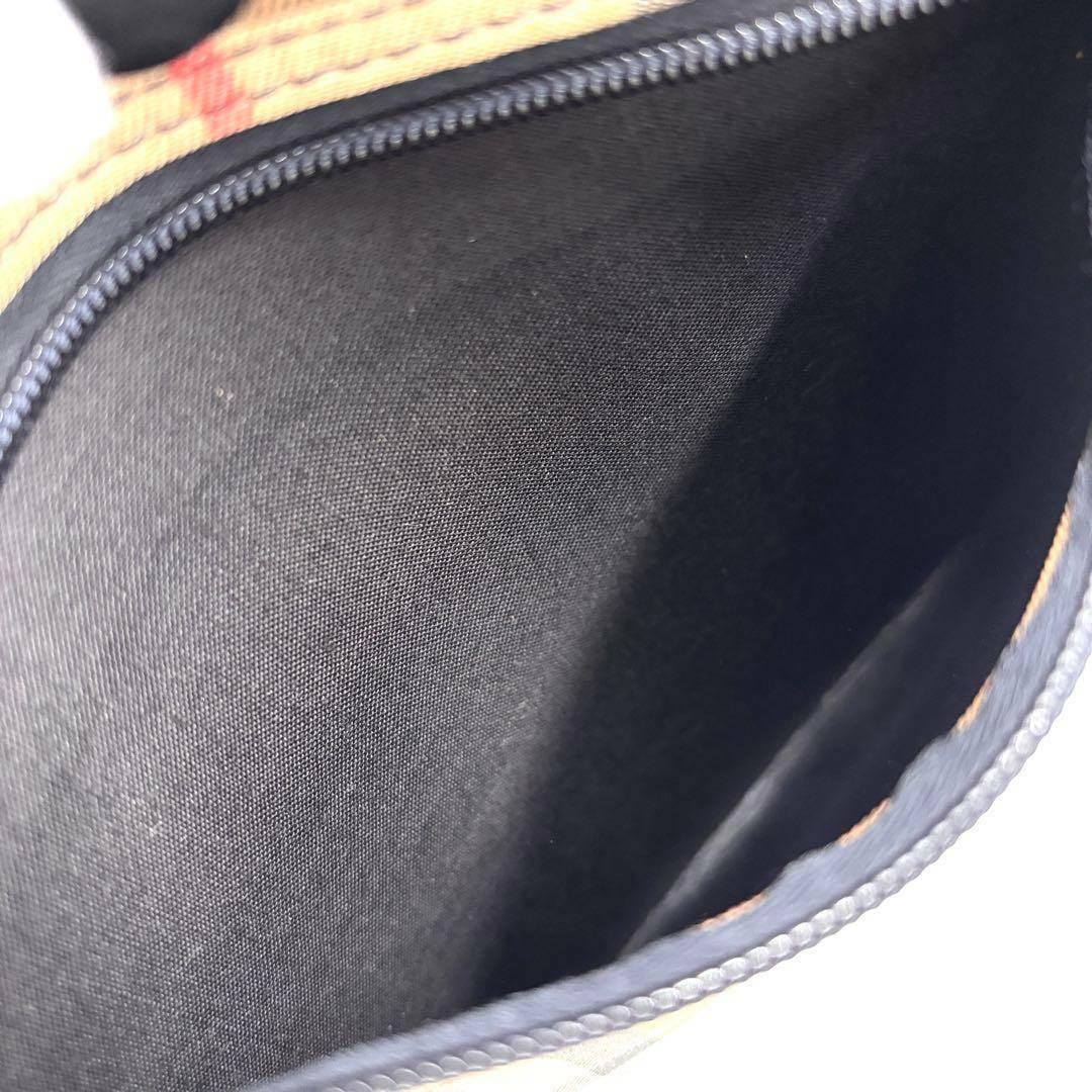 【美品】バーバリー ボストンバッグ ノバチェック ホースロゴ レザー キャンバス