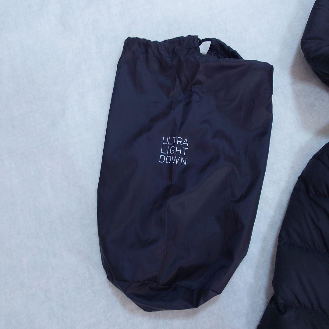 UNIQLO ウルトラライトダウン　ロングコート ブラック　巾着付　ＸＬ