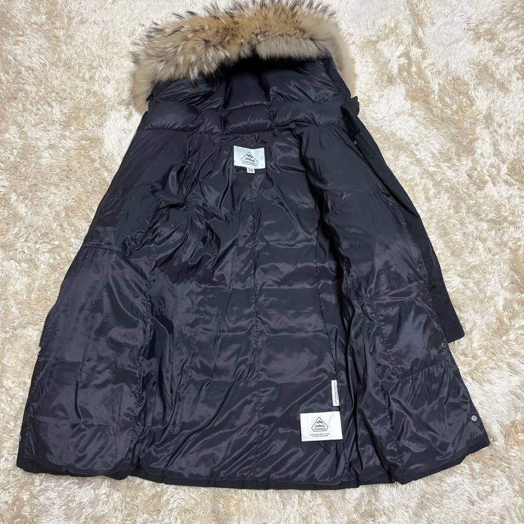 ✨極美品✨ピレネックス グルノーブル リアルファー ダウンコート 36 ブラック