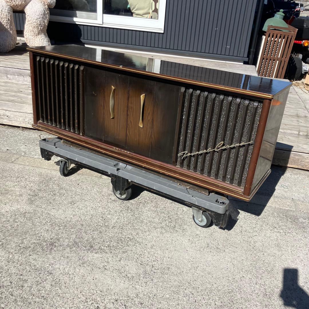 Columbia コロムビア 真空管レコードプレイヤー 木製キャビネット 古道具