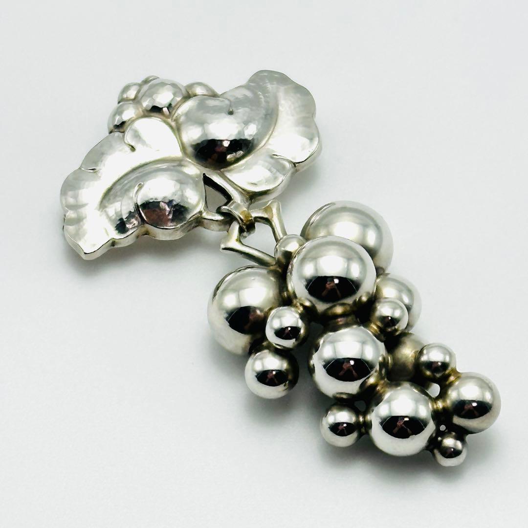   217Bムーンライトグレープ　シルバーブローチ