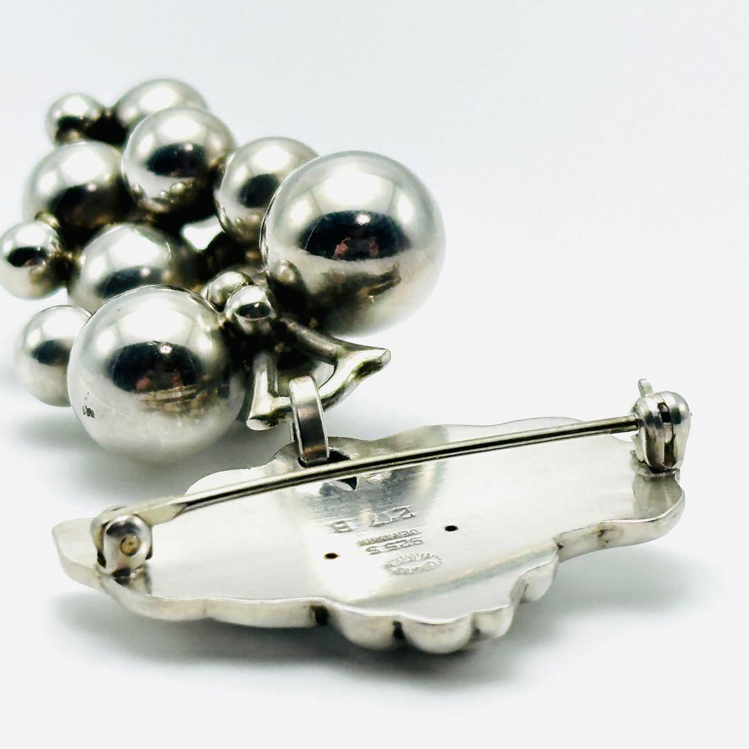   217Bムーンライトグレープ　シルバーブローチ