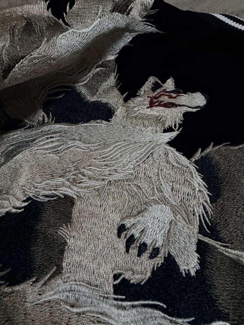 未使用 別珍 キツネ 桜 SKAJAN 日本 スカジャン unisex 美品