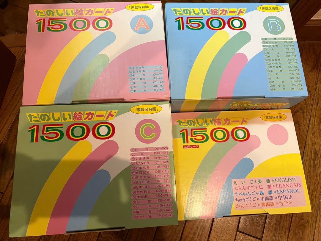 未使用　家庭保育園　たのしい絵カードセット　インデックス　チューター