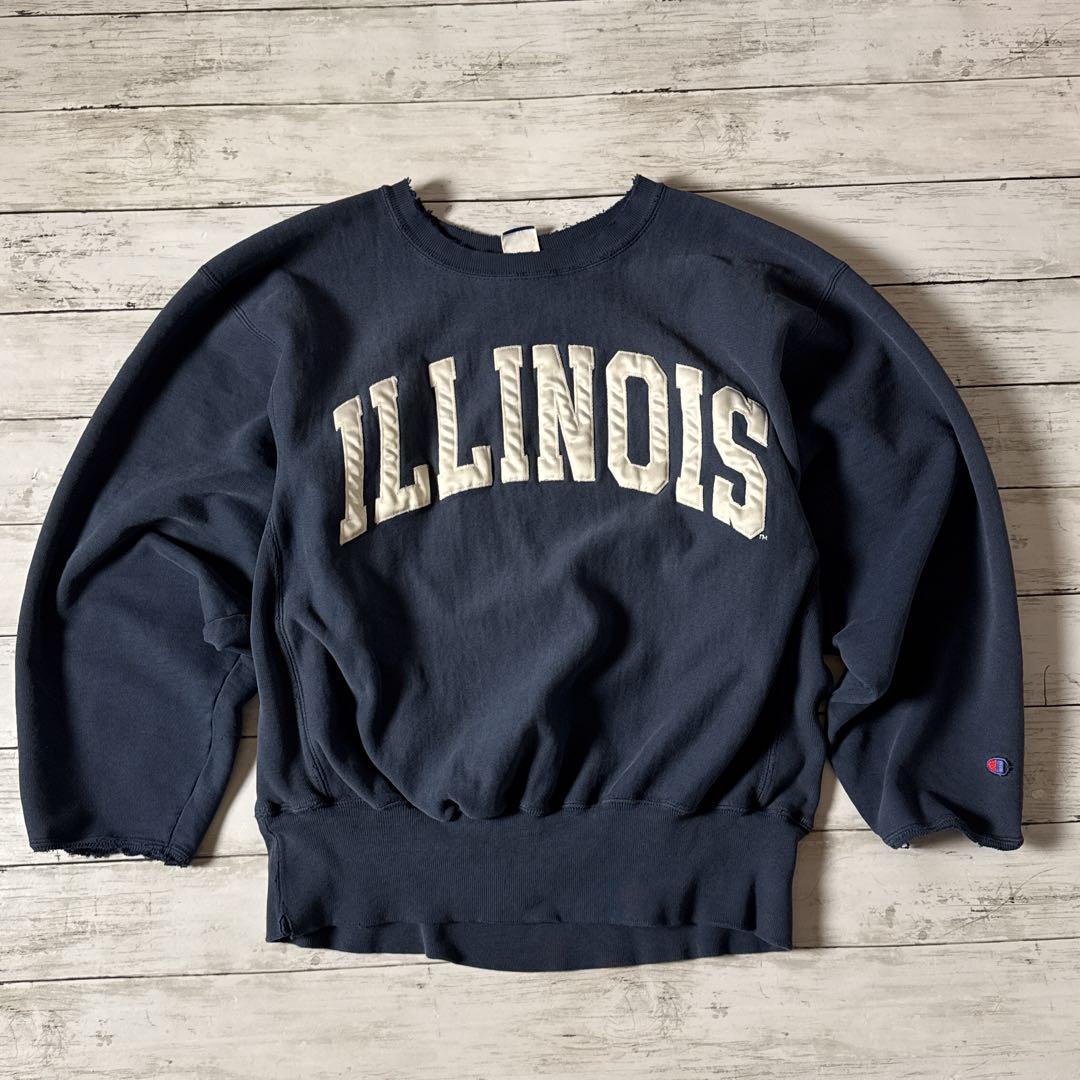 y*様 Champion リバースウィーブ L ネイビー カレッジロゴ 90s