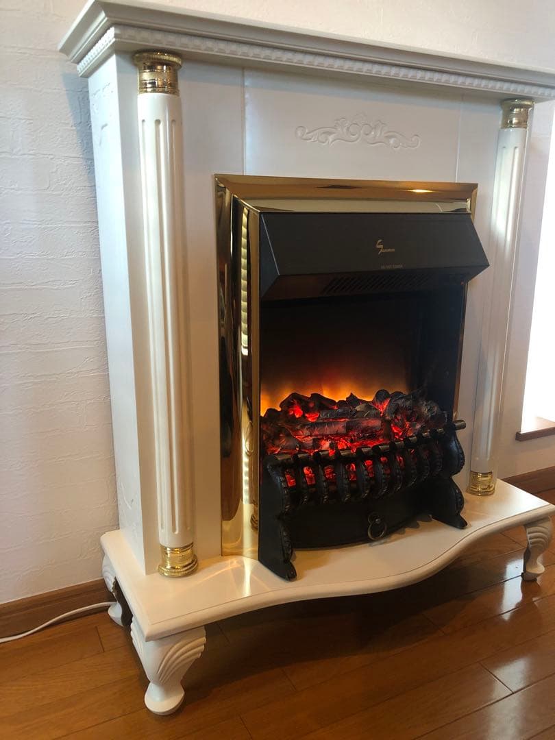 暖炉型電気ヒーター 暖炉型ファンヒーター　電気ストーブ マントルピース付き