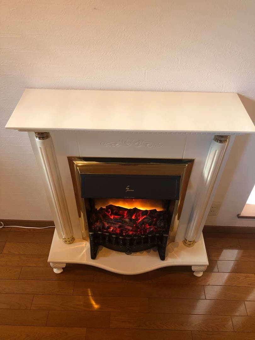 暖炉型電気ヒーター 暖炉型ファンヒーター　電気ストーブ マントルピース付き