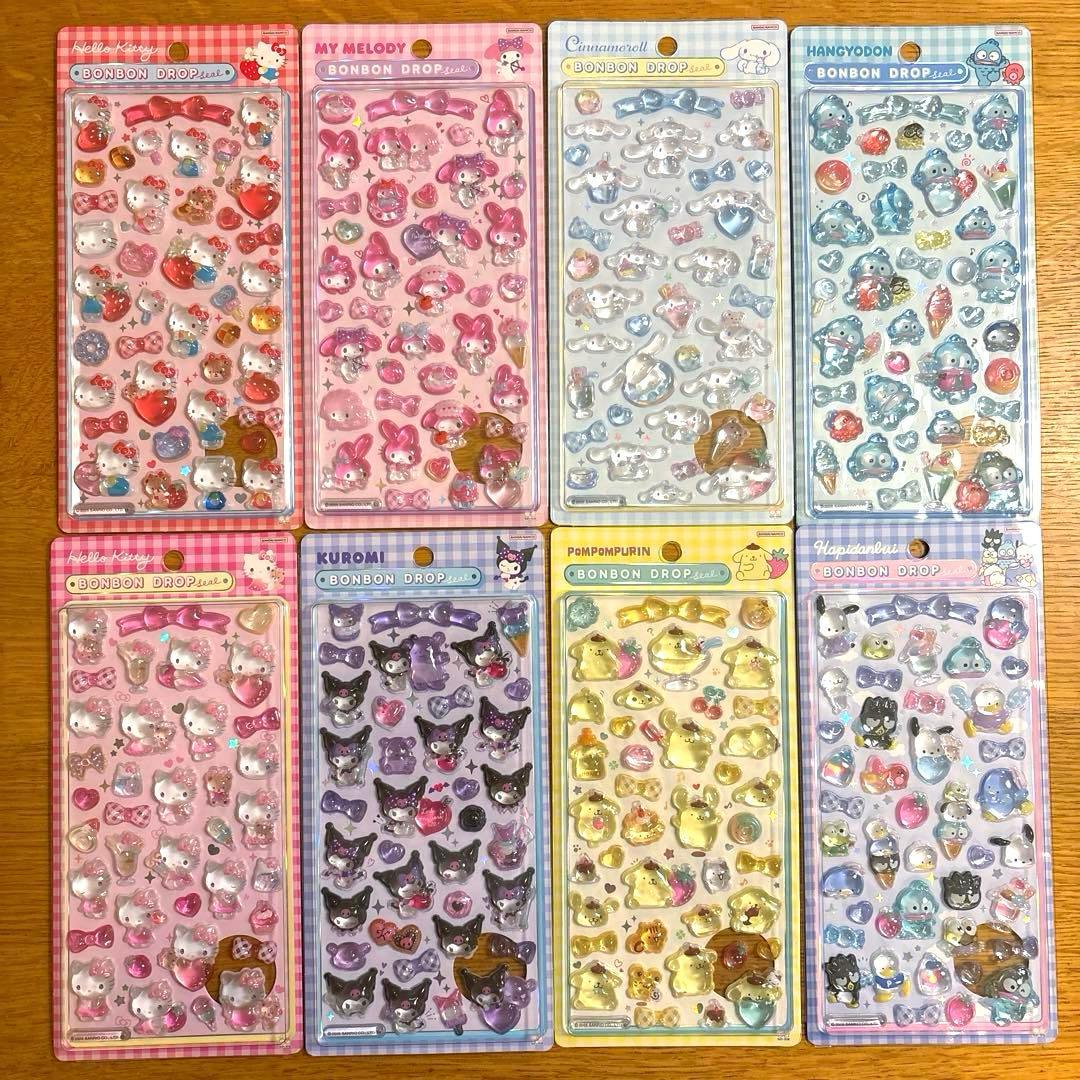 【正規品】 サンリオ ボンボンドロップシール 第2弾　8種セット