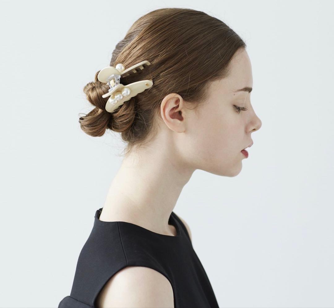 正規店購入品　ALEXANDRE DE PARIS / パール ヘアクリップ　M