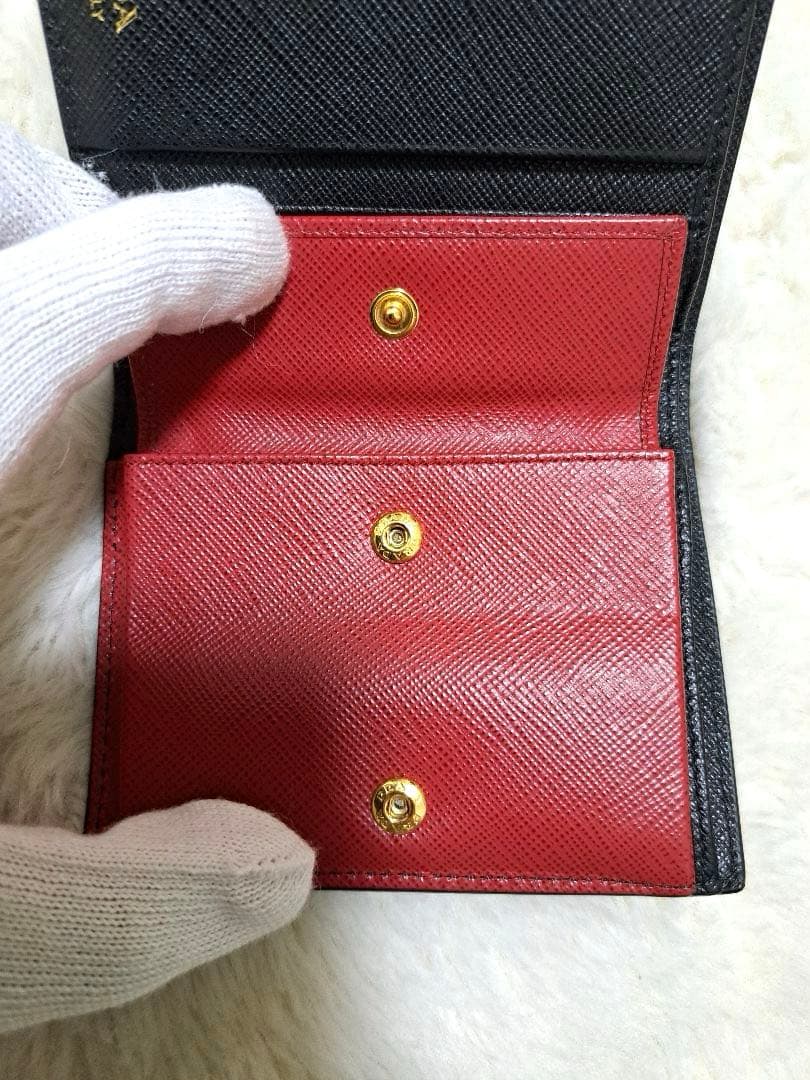 ✨極美品　希少　レア✨プラダ　二つ折り　ロボット　サフィアーノ　バイカラー