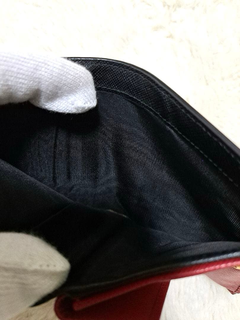 ✨極美品　希少　レア✨プラダ　二つ折り　ロボット　サフィアーノ　バイカラー