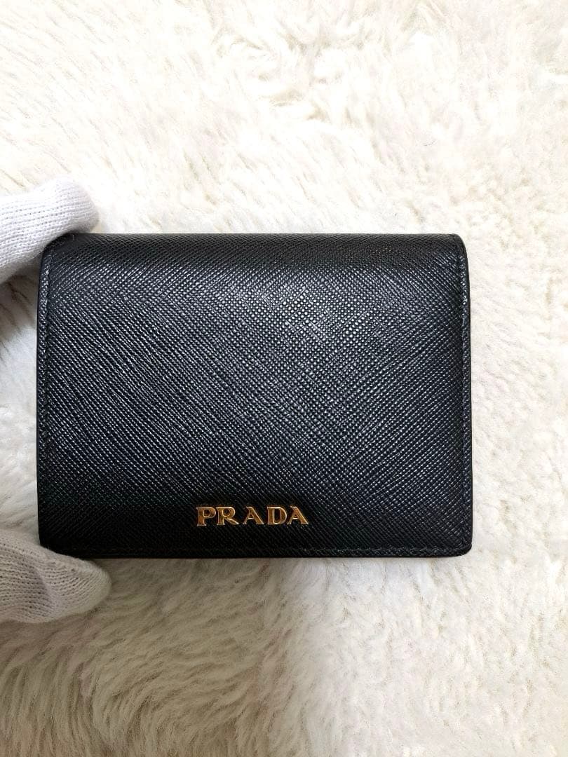 ✨極美品　希少　レア✨プラダ　二つ折り　ロボット　サフィアーノ　バイカラー