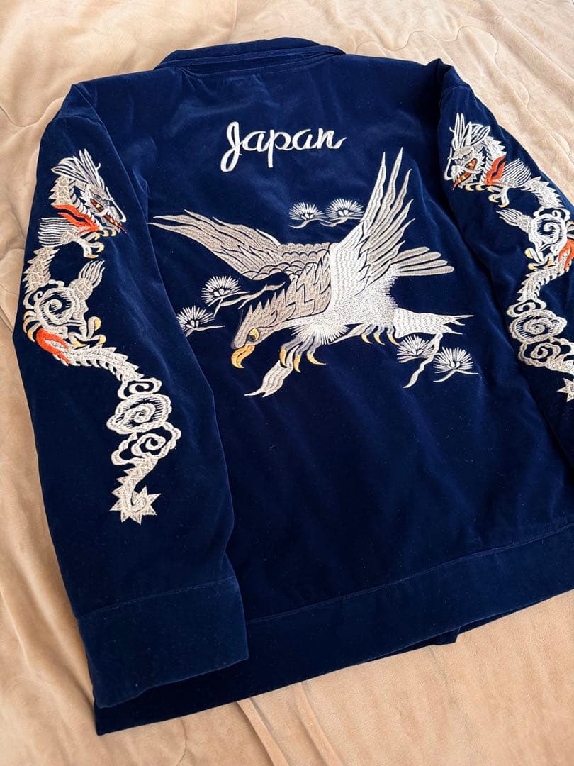 未使用近 別珍 Vintage handmade 龍鷲 日本限定スカジャン 美品