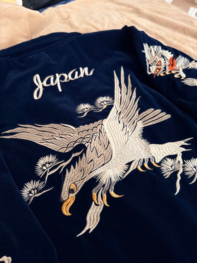 未使用近 別珍 Vintage handmade 龍鷲 日本限定スカジャン 美品