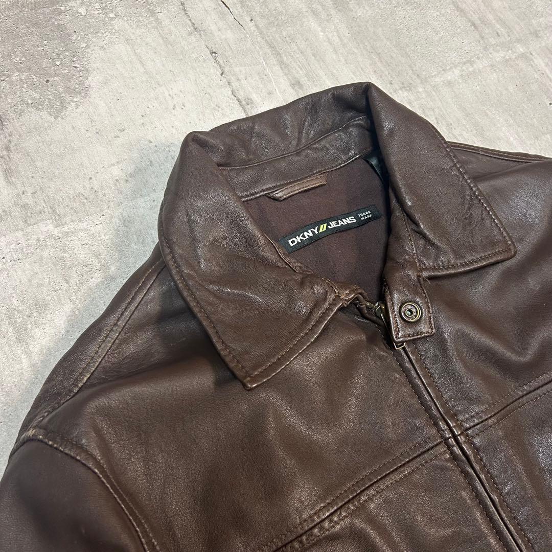ジャケット・アウター 00s archive DKNY JEANS Leather Jacket