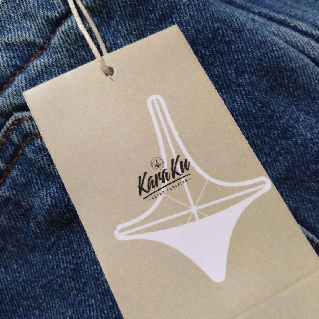 【karku】襟キャンバス切替　裏フリース　デニムワークジャケット