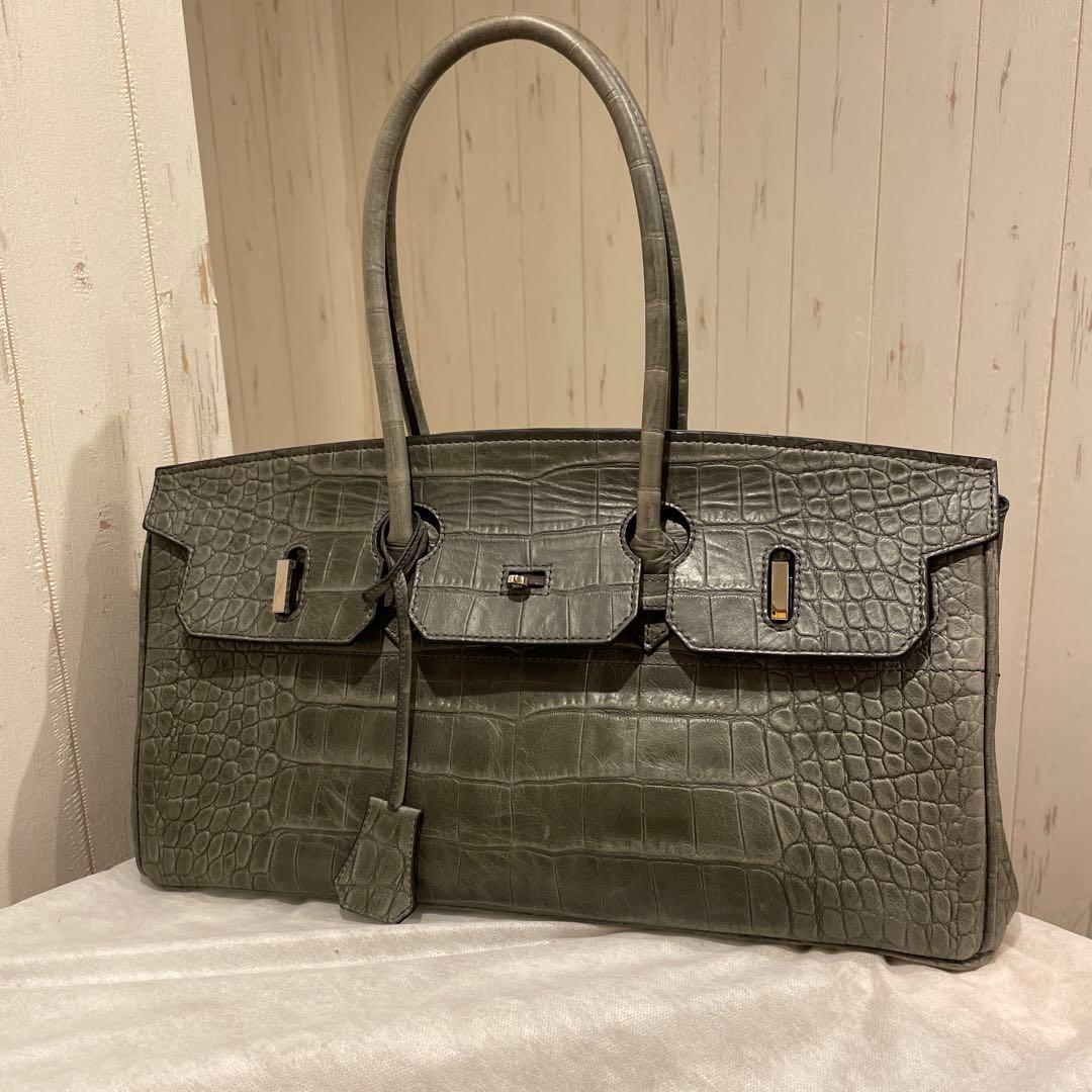 【超美品】銀座オーソドキシー　クロコ革　ショルダーバッグ