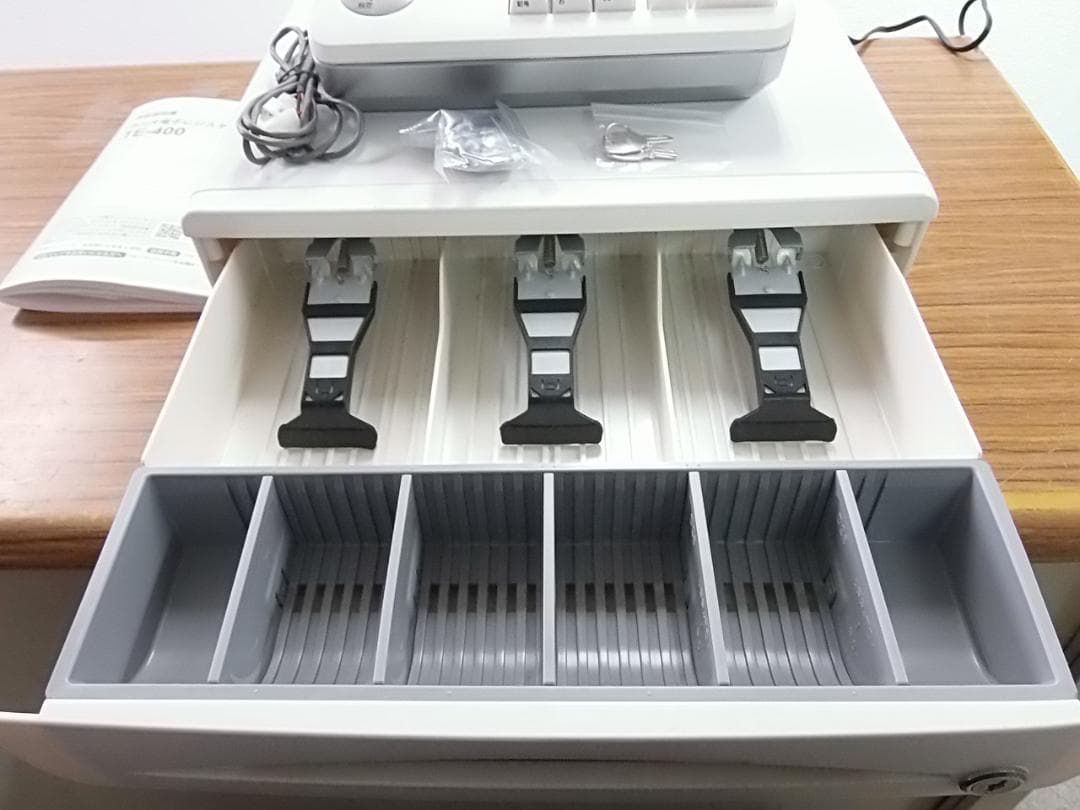 ケーブル付1225領収書設定無料カシオTE-400インボイスレジスターSDカード