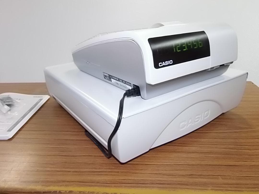 ケーブル付1225領収書設定無料カシオTE-400インボイスレジスターSDカード