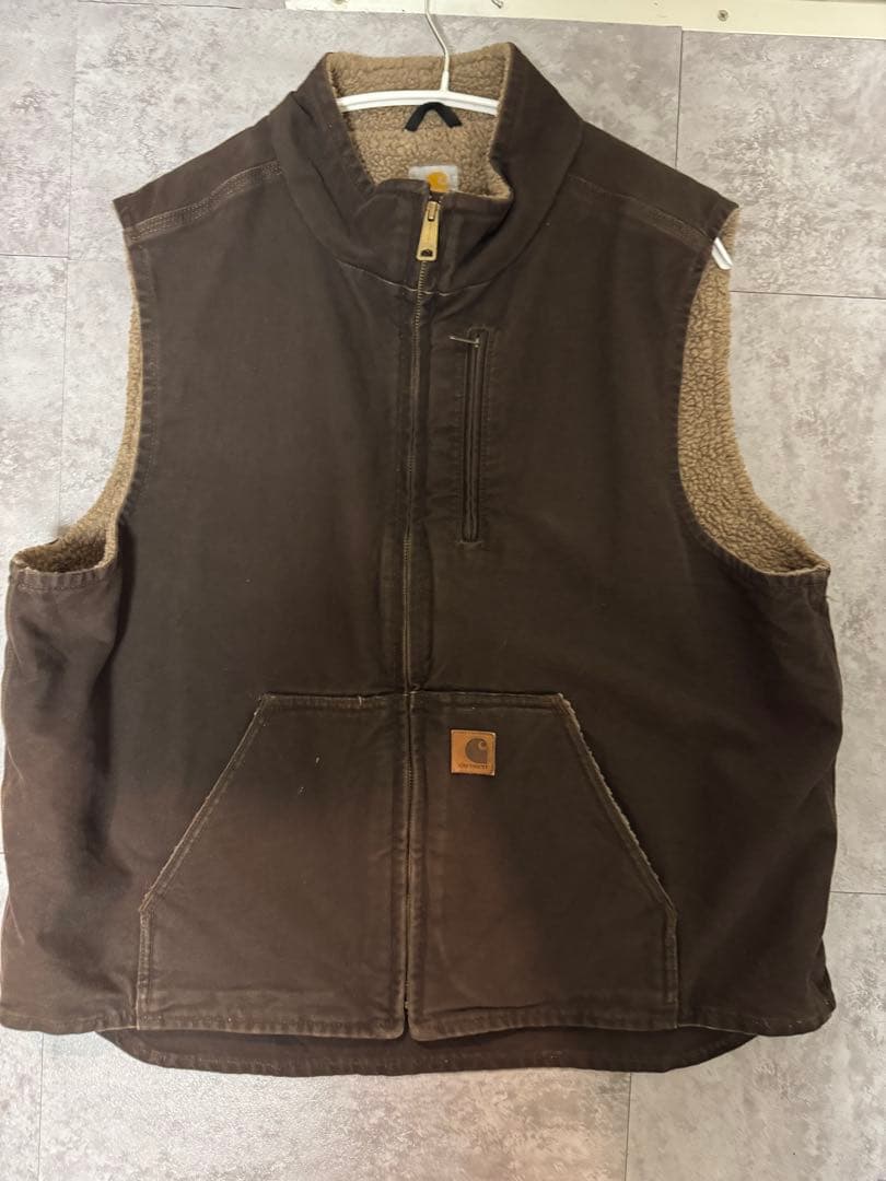 carhartt カーハート　ダックベスト ブラウン　フェード