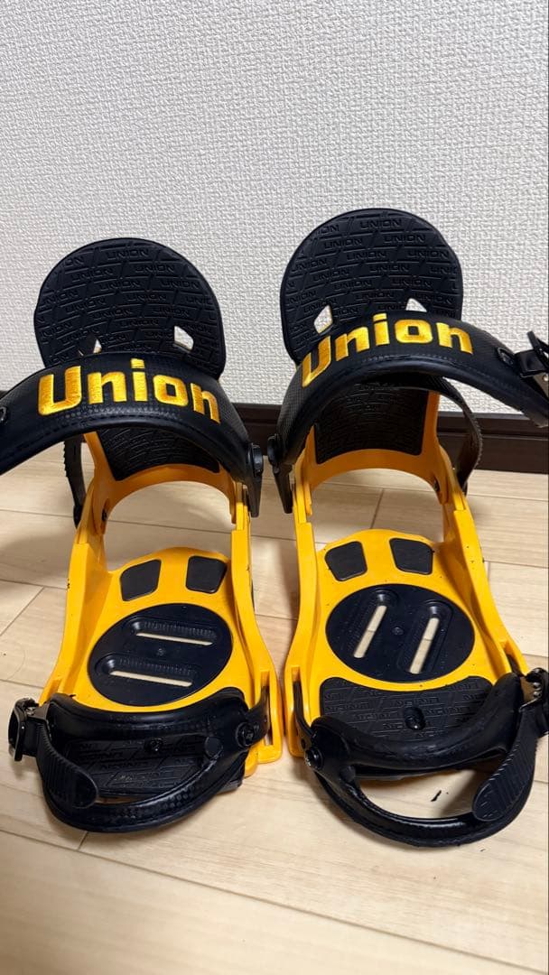 【美品】Union スノーボードビンディング イエロー/ブラック