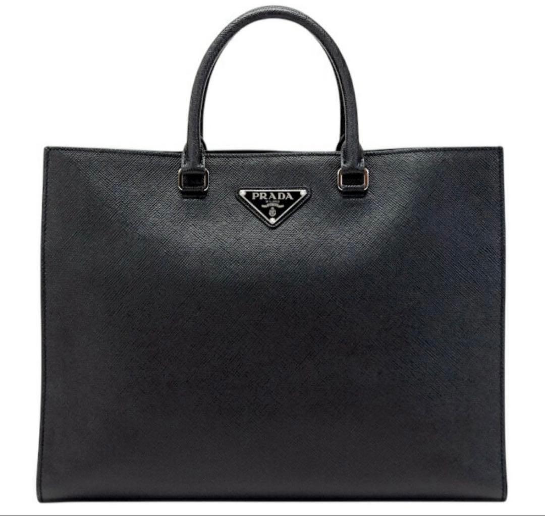 プラダPRADA ビジネスバッグ ブリーフケースハンドバッグ サフィアーノレザー