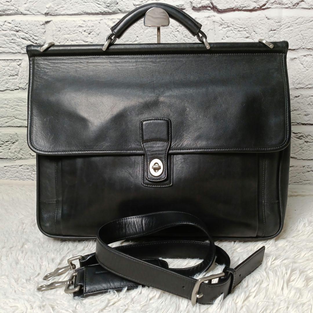 希少■COACH オールレザー 2WAY ブリーフケース ビジネスバッグ
