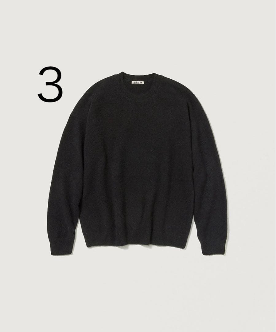 トップス AURALEE BABY CASHMERE KNIT P/O