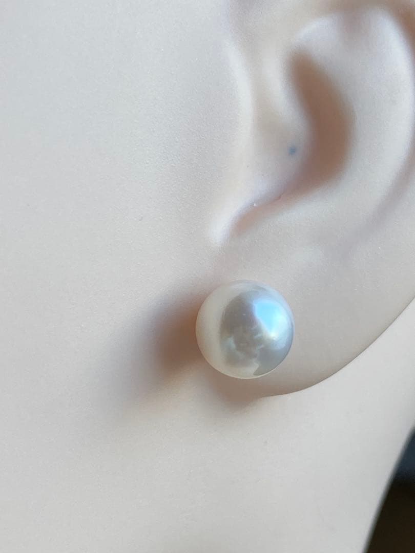 1945 あこや真珠　pt900 大玉　8.5-9mm 目立つキズ無し　ピアス