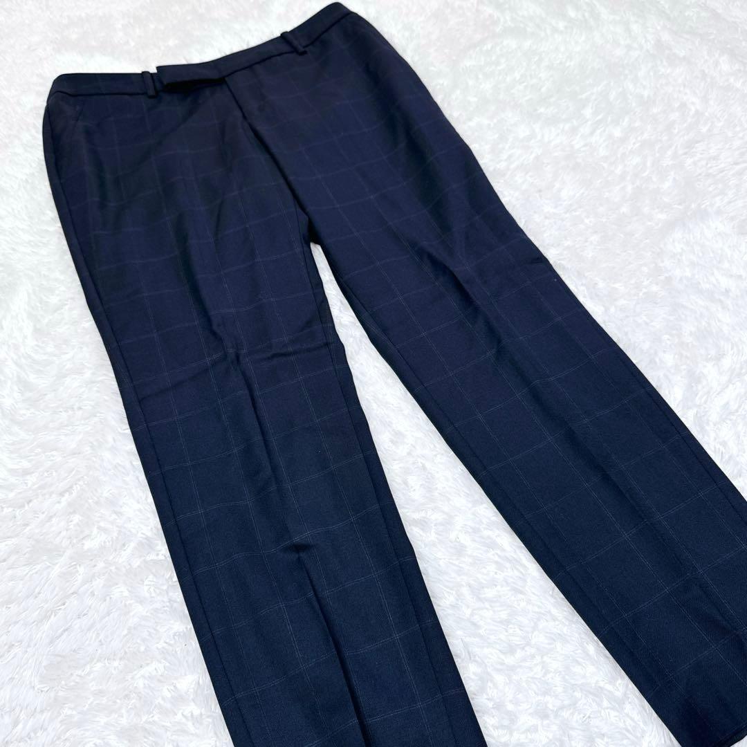 【美品】スーツカンパニー REDA グレンチェック ウール パンツスーツ L