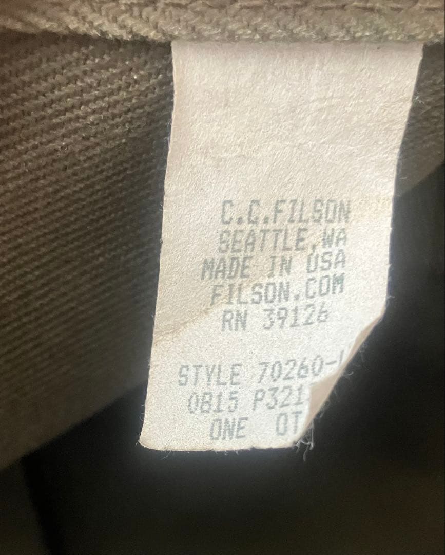 Filson オッターグリーン トートバッグ