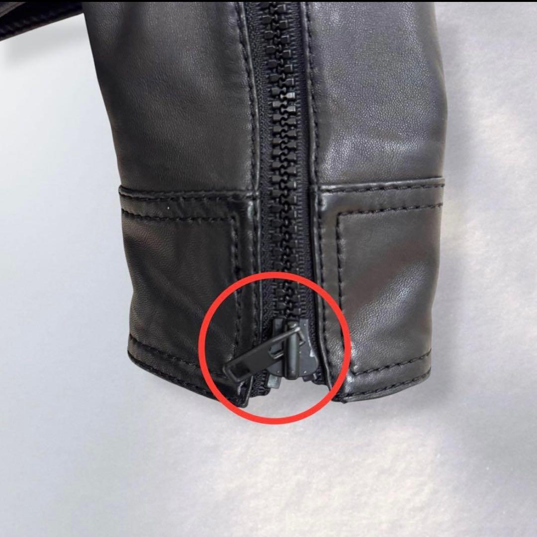 スタッドオム レザージャケット ライダース 4ポケット ジップアップ