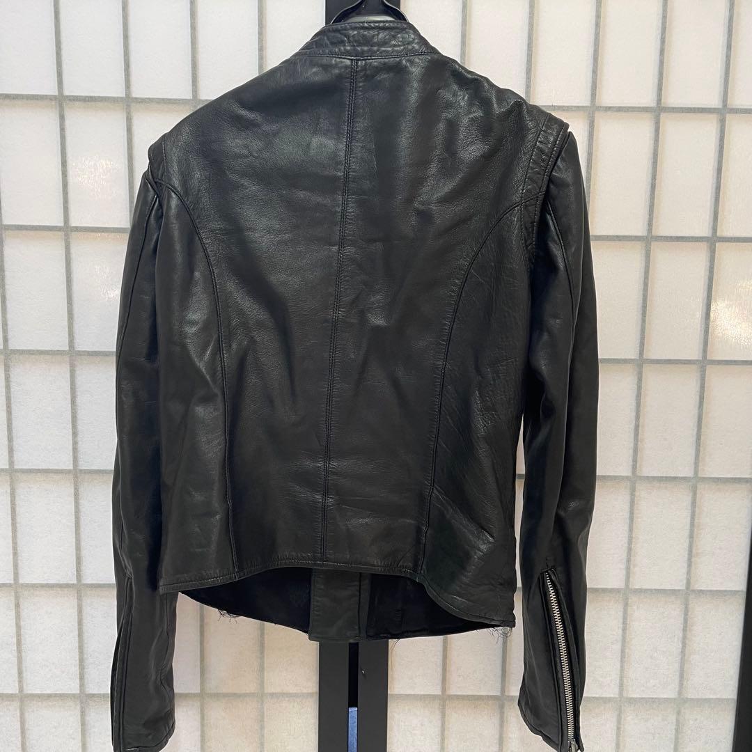 【内張り破れ】クロムハーツ レザー シングルライダース レディースM