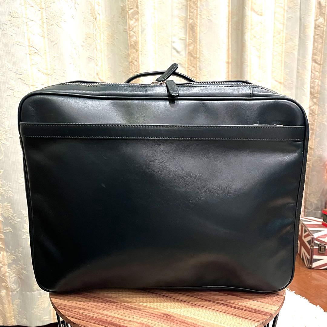 ✨2WAY✨ビジネスレザーファクトリー ビジネスバッグ リュック レザー 濃緑色