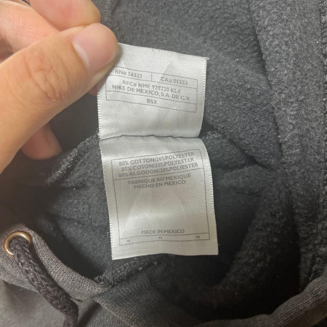 00s NIKE センタースウッシュ　ワンポイント刺繍　パーカー　スウォッシュ