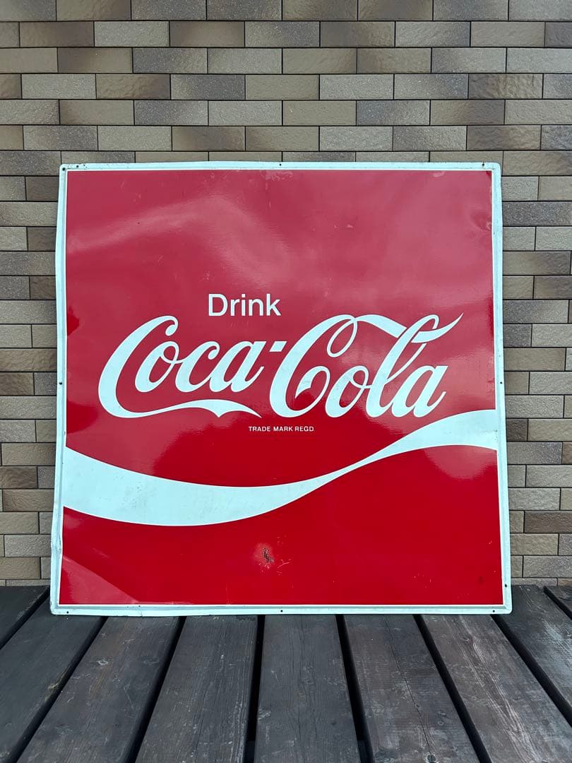 ひ*ゃ様 コカコーラ ビンテージ 看板立体　910x910x10 当時物