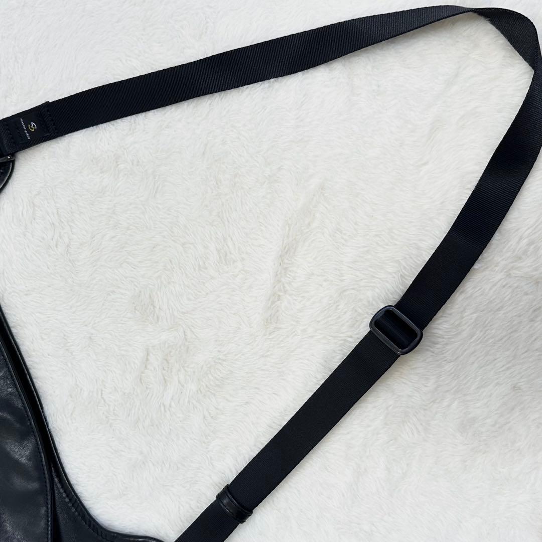 美品✨マスターピース スリングバッグ ボディバッグ レザー ブラック メンズ L