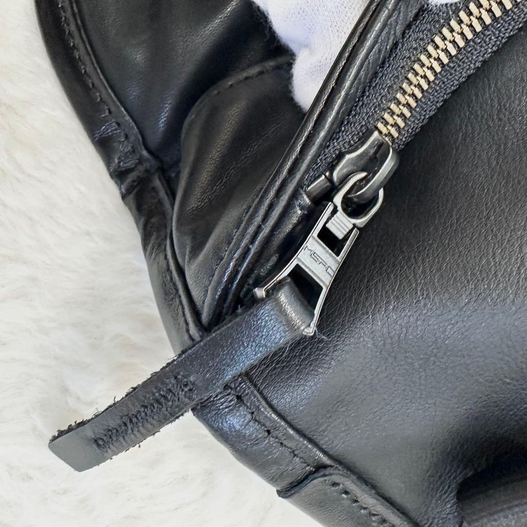 美品✨マスターピース スリングバッグ ボディバッグ レザー ブラック メンズ L