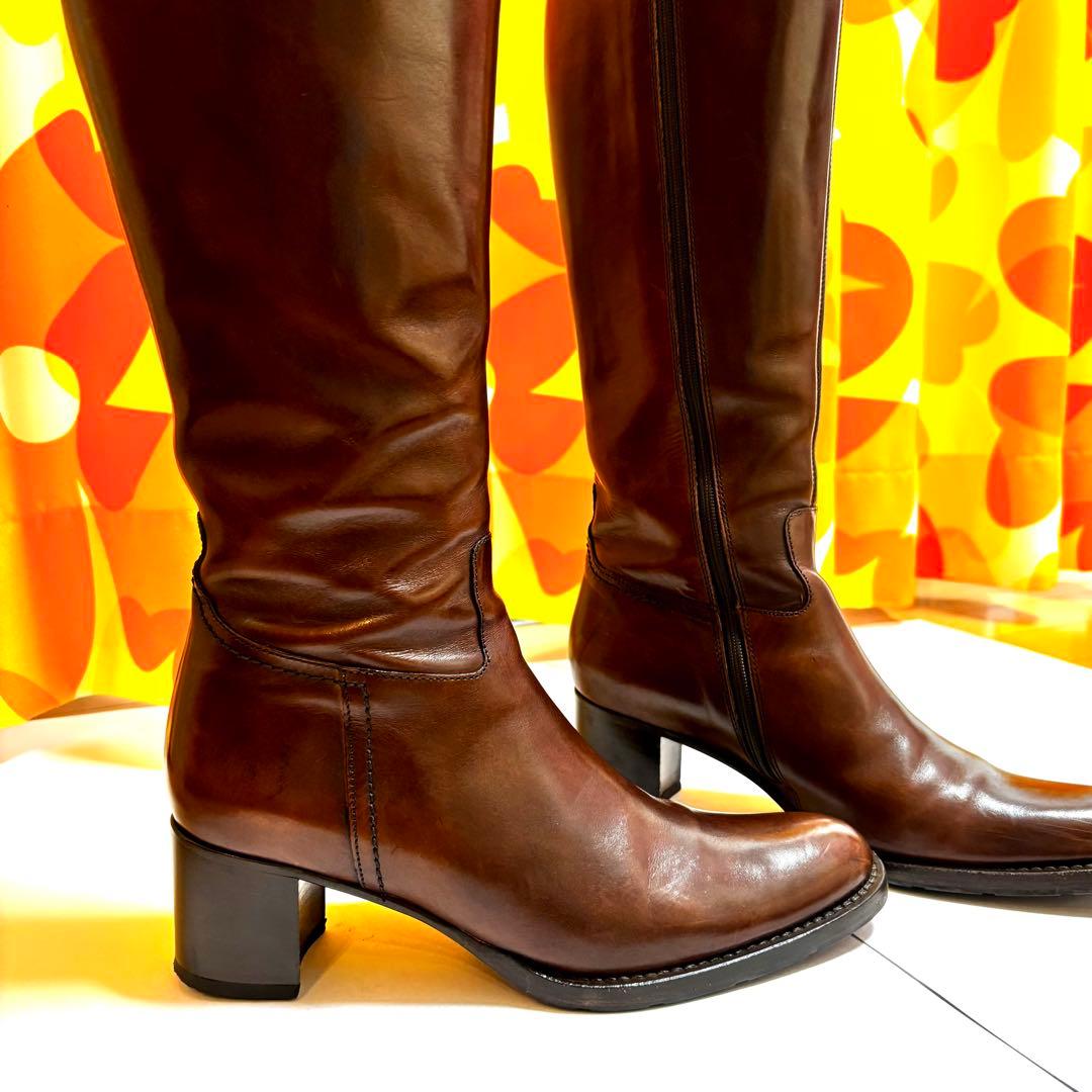 シ*グ様 FRANCO MARTINI フランコマルティーニ ロングブーツ 23