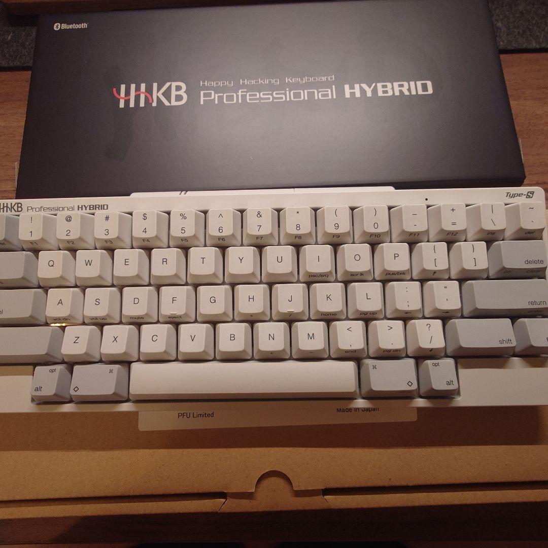 ルブ済 HHKB HYBRID Type−S 白 英字 無刻印キャップ付き