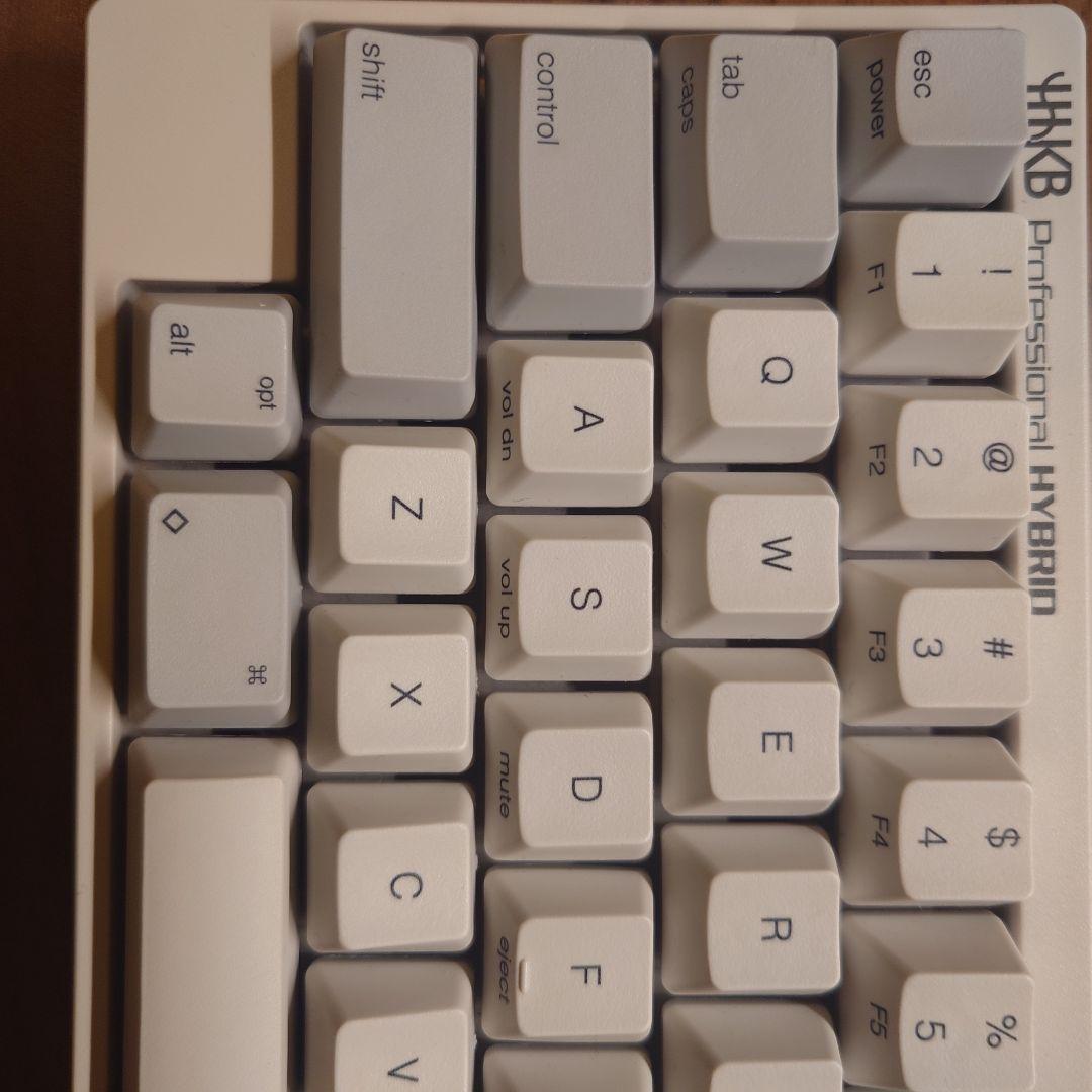 ルブ済 HHKB HYBRID Type−S 白 英字 無刻印キャップ付き
