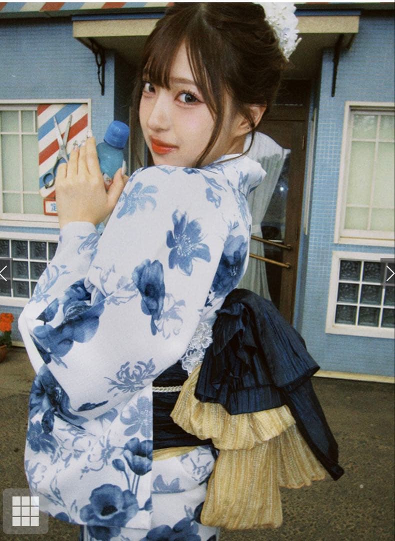 即発送可能！【新品未開封】GRL 水彩花柄浴衣セット[gi1519]