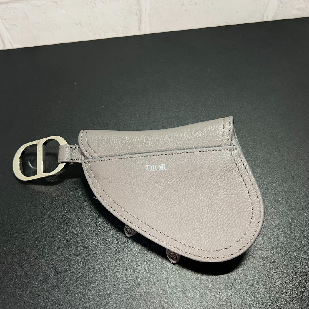 ✨極美品＆超人気品‼️✨ ディオール サドル キーホルダー ポーチ グレーカラー