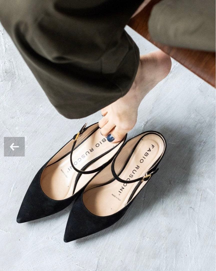 FABIO RUSCONI ストラップパンプス　38 ブラック　IENA　新品