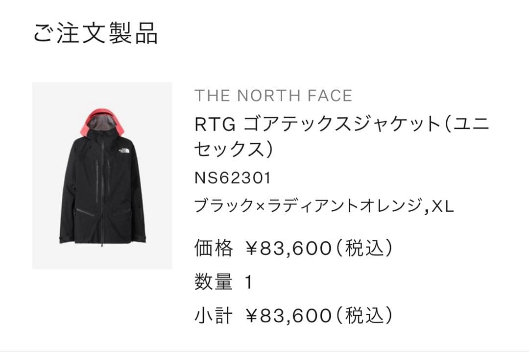 THE NORTH FACE RTG ゴアテックスジャケット