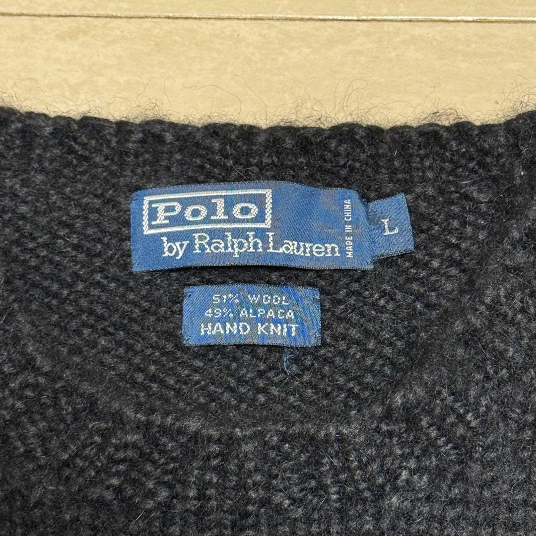 常*室様 希少✨　ポロバイラルフローレン　ハンドニット　アーガイル　長袖ニット