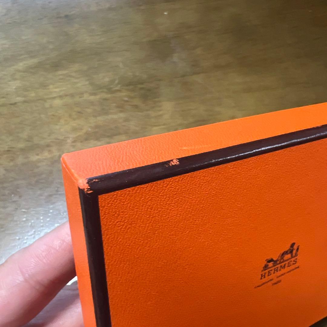 HERMES 巾着 レザー ブラウン ケース